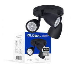 Світильник світлодіодний Global GSL-01C 12W 4100K Чорний (1442) Софіївська Борщагівка