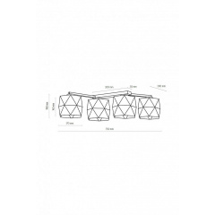 Люстра SIRO 4-line BK TK-Lighting 1043 Токмак
