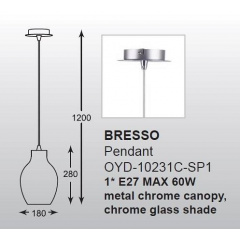Люстра Zuma Line BRESSO P19066A-D18 Балаклея