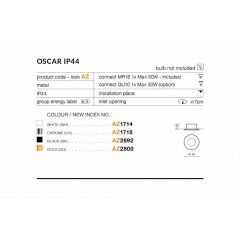 Точечный светильник AZzardo OSCAR IP44 AZ2692 Каменское