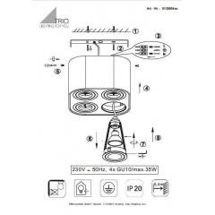 Точковий світильник TRIO BISCUIT 612900432 Київ