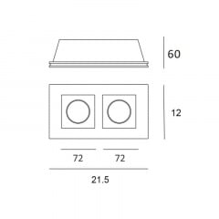 Точечный светильник WHITE LAKE 2 SQ Imperium Light 23212.01.01 Мукачево