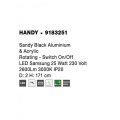 Торшер Nova Luce Handy Черный (Nova9183251) Житомир