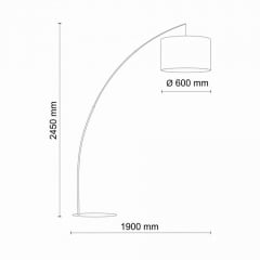 Торшер TK Lighting MOBY Чорний (TK5485) Київ