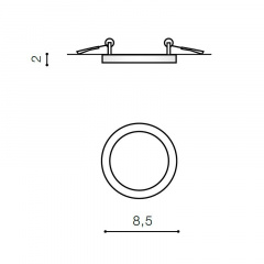 Точечный светильник AZzardo SLIM 9 ROUND IP44 3000K AZ2831 Мелитополь