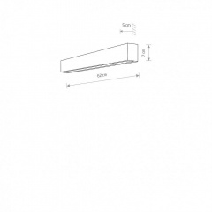Настенный светильник Nowodvorski 7562 STRAIGHT WALL LED GRAPHITE S Бердичів