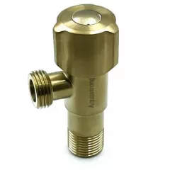Кран угловой Aquastrong 1/2"х3/4" НН сантехнический, нержавеющая сталь (D519) Киев