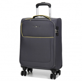 Валіза маленька S тканинна Snowball 22204 58×36×22см 35+9см Сірий