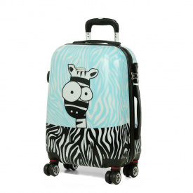 Чемодан Малый (S) Поликарбонат под Ручную кладь Worldline Airtex 809 Zebra 44 л 54x39x23 см Разноцветный