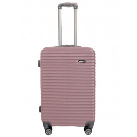 Валіза дорожня середня M Carbon 0508 пластикова Рожеве золото