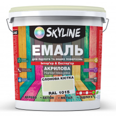 Эмаль для пола и других поверхностей акриловая SkyLine Слоновая кость RAL 1015 10 л