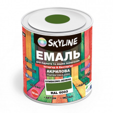 Эмаль для пола и других поверхностей акриловая SkyLine Оливково-зеленая RAL 6003 0.75 л