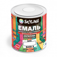 Эмаль для пола и других поверхностей акриловая SkyLine Белый База А 0.75 л