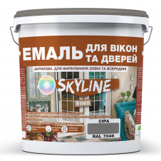Фото - Эмаль акриловая Для Окон и Дверей SkyLine Wood Серая RAL 7046 3 л Эмаль акриловая Для Окон и Дверей SkyLine Wood Серая RAL 7046 3 л