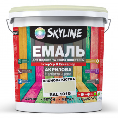 Эмаль для пола и других поверхностей акриловая SkyLine Слоновая кость RAL 1015 10 л Одесса