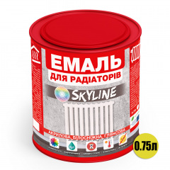 Эмаль для радиаторов акриловая термостойкая глянцевая SkyLine 0.75 л Балаклея
