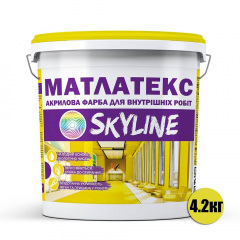 Краска для интерьера акриловая водно-дисперсионная Матлатекс SkyLine 4200 г Белый Якимівка