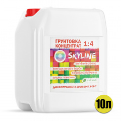 Грунтовка акриловая глубокопроникающая концентрат 1:4 SkyLine 10л Белый Дніпро