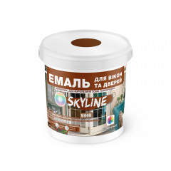 Эмаль акриловая Для Окон и Дверей SkyLine Wood Красно-коричневая RAL 3009 0.4 л Киев