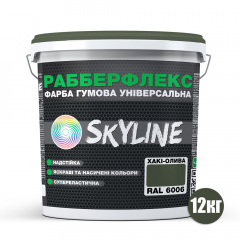 Фарба гумова супереластична надстійка «РабберФлекс» SkyLine Хакі-олива RAL 6006 12 кг Вінниця