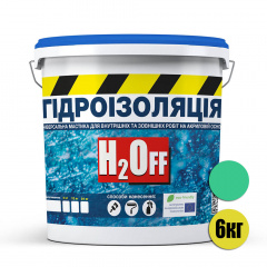 Гидроизоляция универсальная акриловая краска мастика Skyline H2Off Зеленая 6 кг Гуляйполе