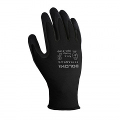 Перчатки Doloni трикотажные черные с латексным покрытием, размер 10 арт. 4190 Братское