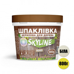 Шпаклевка для дерева готовая к применению акриловая SkyLine Wood Белый 800 г Хуст