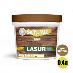 Лазурь декоративно-защитная для обработки дерева SkyLine LASUR Wood Дуб светлый 400 мл Павлоград