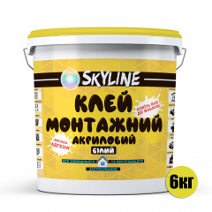 Клей липучка монтажный акриловый универсальный SkyLine 6 кг Днепр