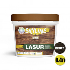 Лазурь декоративно-защитная для обработки дерева SkyLine LASUR Wood Венге 400 мл Тернополь