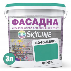 Краска Акрил-латексная Фасадная Skyline 3040-B80G Чирок 3л Сумы