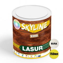 Лазурь декоративно-защитная для обработки дерева LASUR Wood SkyLine Белая 0.75 л Бровари