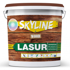 Лазурь декоративно-защитная для обработки дерева SkyLine LASUR Wood Дуб светлый 10л Кропивницкий