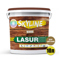 Лазурь декоративно-защитная для обработки дерева SkyLine LASUR Wood Дуб светлый 10л Кропивницкий