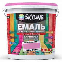 Эмаль для пола и других поверхностей акриловая SkyLine Розовая RAL 3015 5 л Черновцы