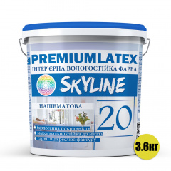 Фарба вологостійка напівматова Premiumlatex 20 Skyline 3.6 кг Тернопіль