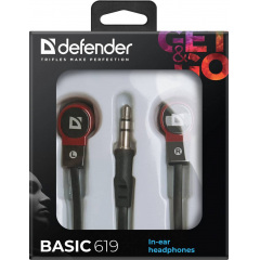 Навушники Defender Basic-619 Black/Red (63619) (6272827) Кривий Ріг