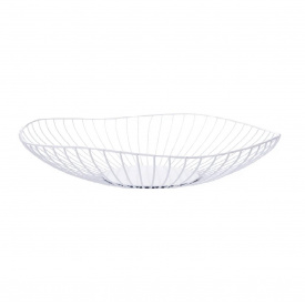 Корзина для фруктов Полуволна ART 25*24*6 см белая 1028