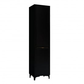 Пенал в ванную Mirater Естель L 1900x400 напольный, с корзиной, черный