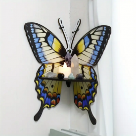 Декоративная деревянная полка "Бабочка", 23×27.5см, органайзер для хранения аксессуаров, type F