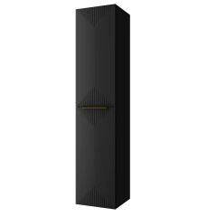 Пенал в ванную Mirater Медокс R 1600x350 подвесной, черный Слов'янськ