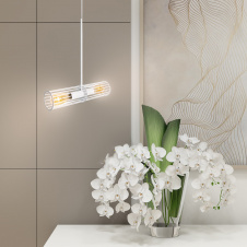 Світильник підвісний у лофт стилі MSK Electric Malta під лампу Е27 NL 1041 WH білий