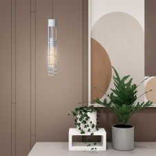 Светильник подвесной MSK Electric Flow в стиле лофт под лампу Е27 серый MR 6040 GR