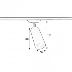 Світильник трековий під лампу Е27 MSK Electric Tube NT 1105-1 Гайсин
