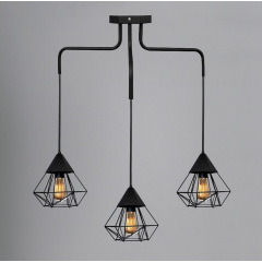 Люстра підвісна MSK Electric Crystal у стилі лофт на три плафони NL 10535-3 Ізюм
