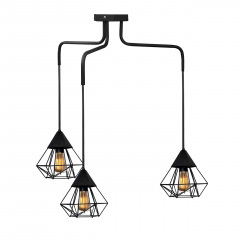 Люстра підвісна MSK Electric Crystal у стилі лофт на три плафони NL 10535-3 Ізюм