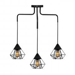Люстра підвісна MSK Electric Crystal у стилі лофт на три плафони NL 10535-3 Ізюм