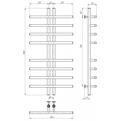 Рушникосушарка водяна Gray П8 60х1000 Deffi Білий (A.GY.100.6.8.W.A) Вінниця
