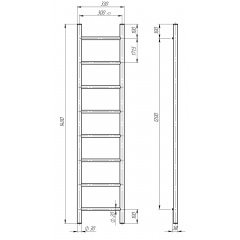Рушникосушарка електрична Оріон П8 300х1400 Deffi Хром JD03 (C.OR.140.30.8.E.C.R.1) Покровськ