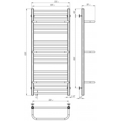 Рушникосушарка водяна Sigma П21 500х1200 Deffi Хром (A.SI.120.50.21.C.B) Луцьк